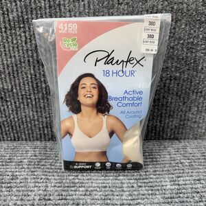 Playtex 18 Hour Bra 38D Beige 4159 Active Breathable Comfort All Around Cooling